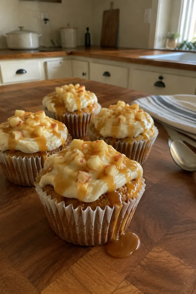 Caramel Apple Cupcakes hero shot 