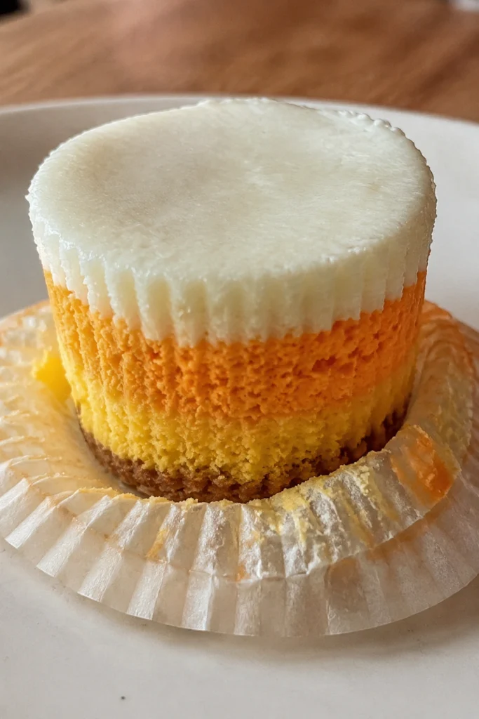 Candy Corn Cheesecake Bites hero shot