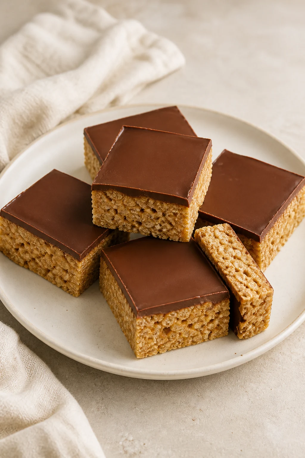 Peanut-butter crisp-rice Scotcheroos with chocolate-butterscotch topping.