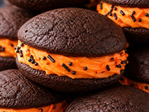 Halloween Whoopie Pies — finished dessert photograph